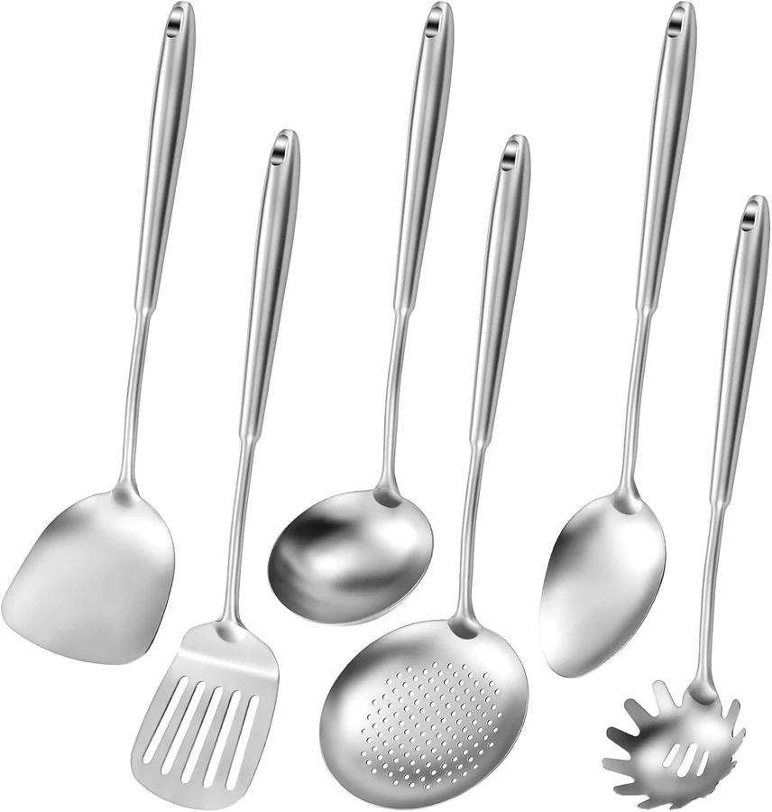 Zjyufy Juego de seis utensilios de acero inoxidable