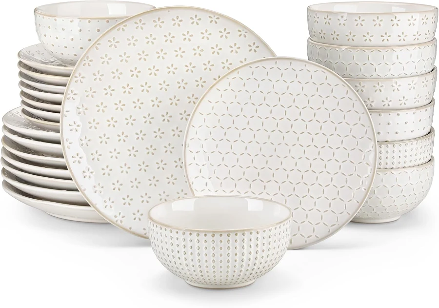 MALACASA LYDIA beige de 24 piezas