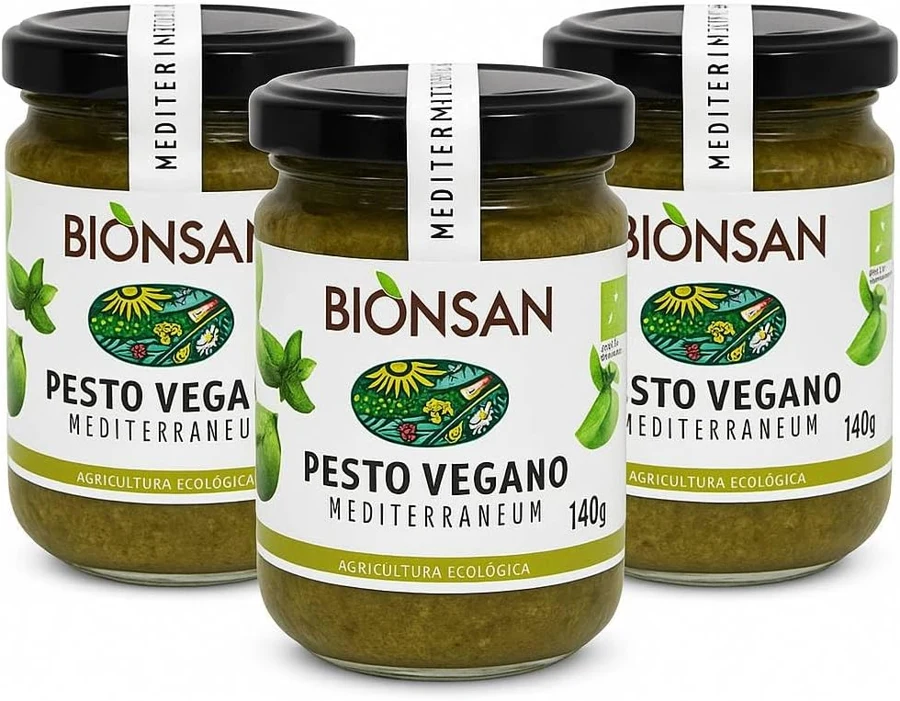 Bionsan Pesto vegano Bio, pack de tres tarros