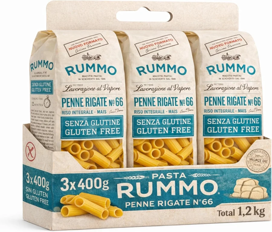Rummo Penne Rigate nº 66 sin gluten 3 × 400 g