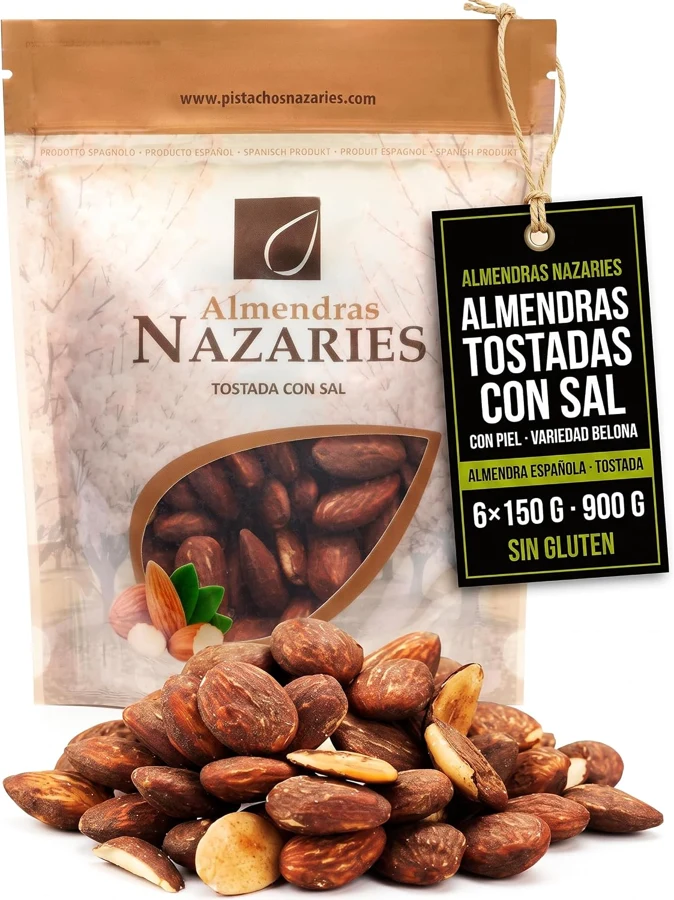 Nazaríes Almendras tostadas con sal y piel