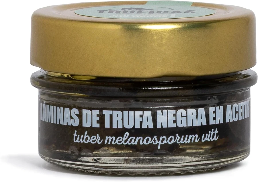 Las Truficas del Río Pilas Láminas de Tuber melanosporum en aceite vegetal, 43 g