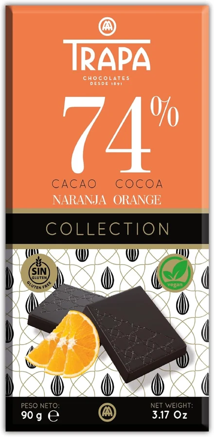 Trapa Collection 74% cacao con naranja