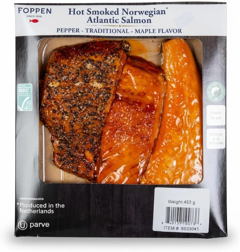 Foppen Salmón ahumado en caliente tres sabores 453 g