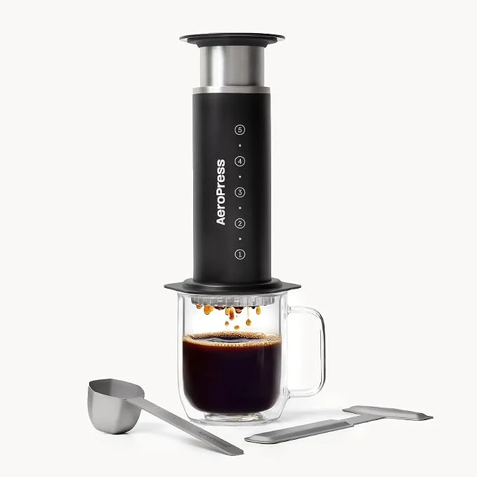 AeroPress Steel negra de acero inoxidable