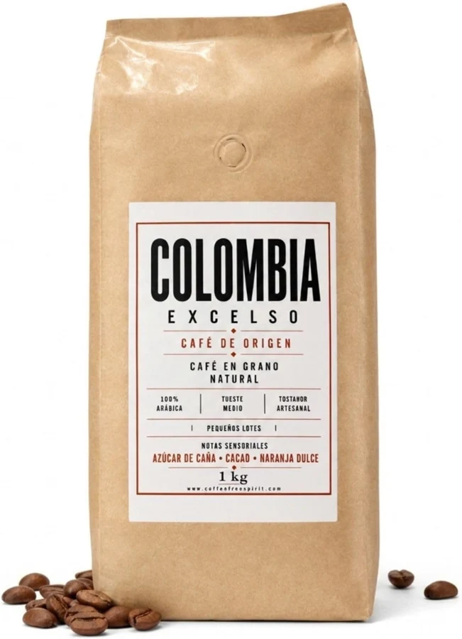 Free Spirit Colombia Excelso en grano 1 kg